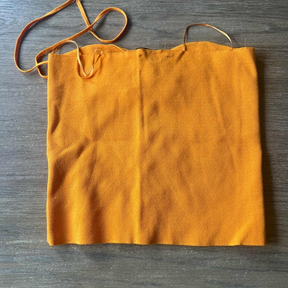 Zara woman’s orange cut out crop top - Picture 8 of 12